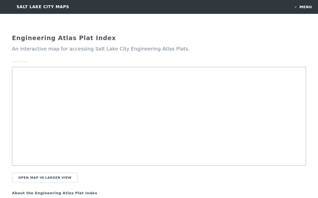 Salt Lake City people directory research using the Engineering Atlas Plat Index